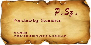 Porubszky Szandra névjegykártya